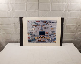 Vintage E. Hayob-Bankston Good Old Days Atlanta International Airport Print Poster