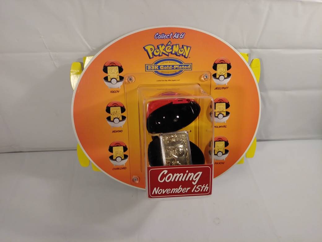pokemon gold cards from burger king Vintage Pokmon Pikachu 23K Gold-Plated Card  Promo (1999  GoldenFishGames Pokemon Vintage 1999 23K Gold