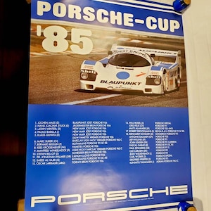 Vintage 1985 Porsche Cup Porsche Poster