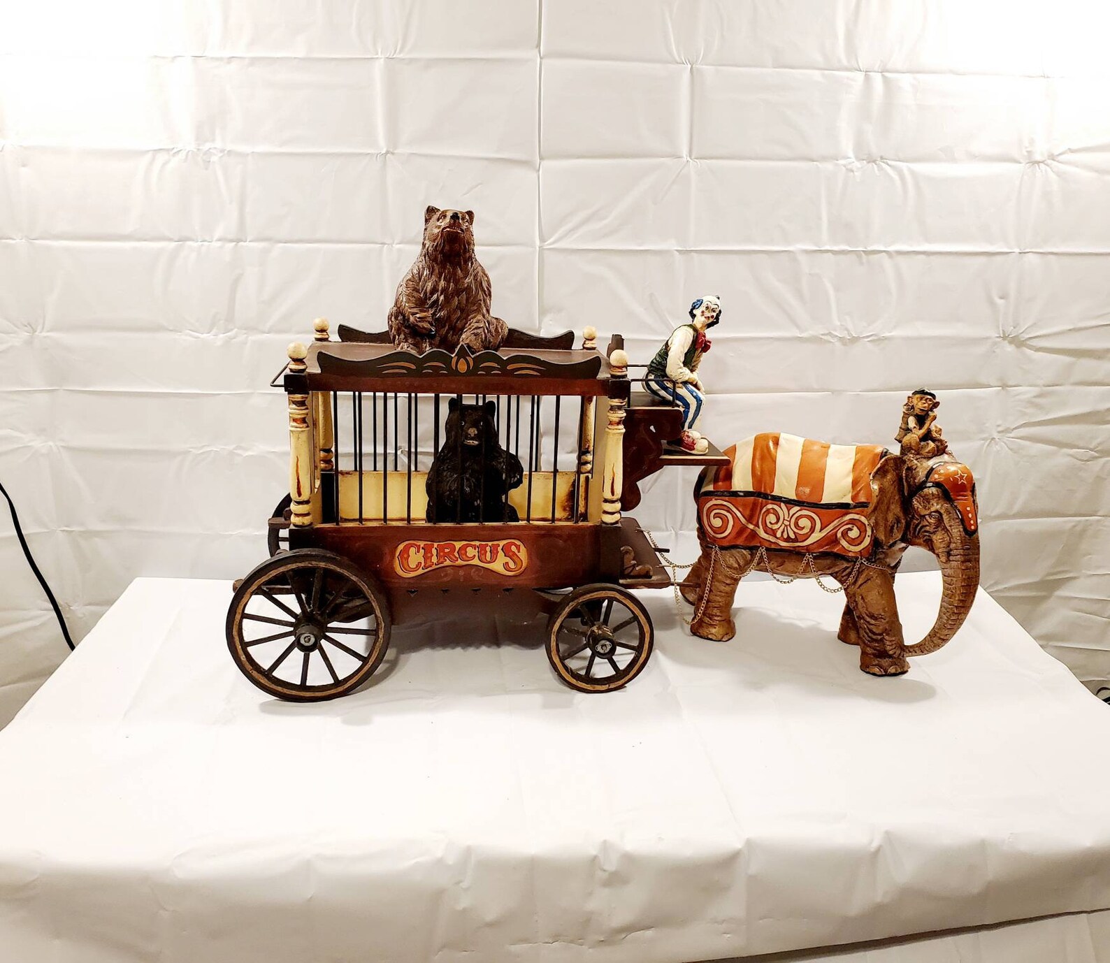 Vintage Folk Art Barnum & Bailey Circus Wagon Display Elephant | Etsy