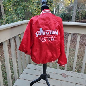 Vintage 1990s Satisfaction Limousine Jacket Bomber Jacket