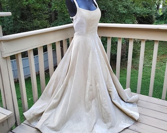 champagne elegant gold bridesmaid dresses Chic Strapless Champagne Gold Satin Maxi Dress