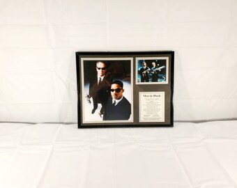 Vintage Men In Black Framed Photo Memorabilia Shadowbox