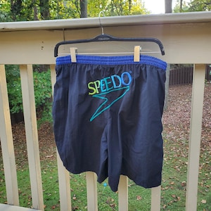 Vintage 1990s Speedo Swim Shorts Swimwear