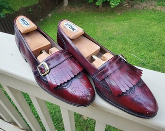 Vtg Bally Loafers Mens 9D Italian Leather Tassel Kiltie Cognac Dress Shoes Bally | Shoes | Bally Brown Leather Tassel Loafers | Poshmark main image 2
