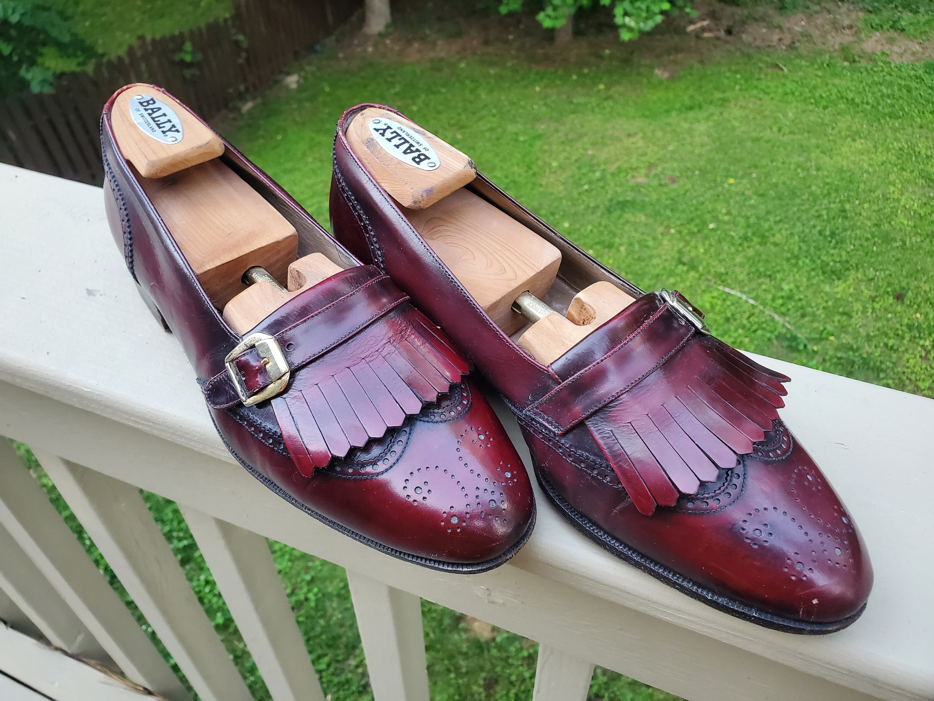 Vintage Italian Bally Leather Men s Shoes Bally Leather Loafers Etsy