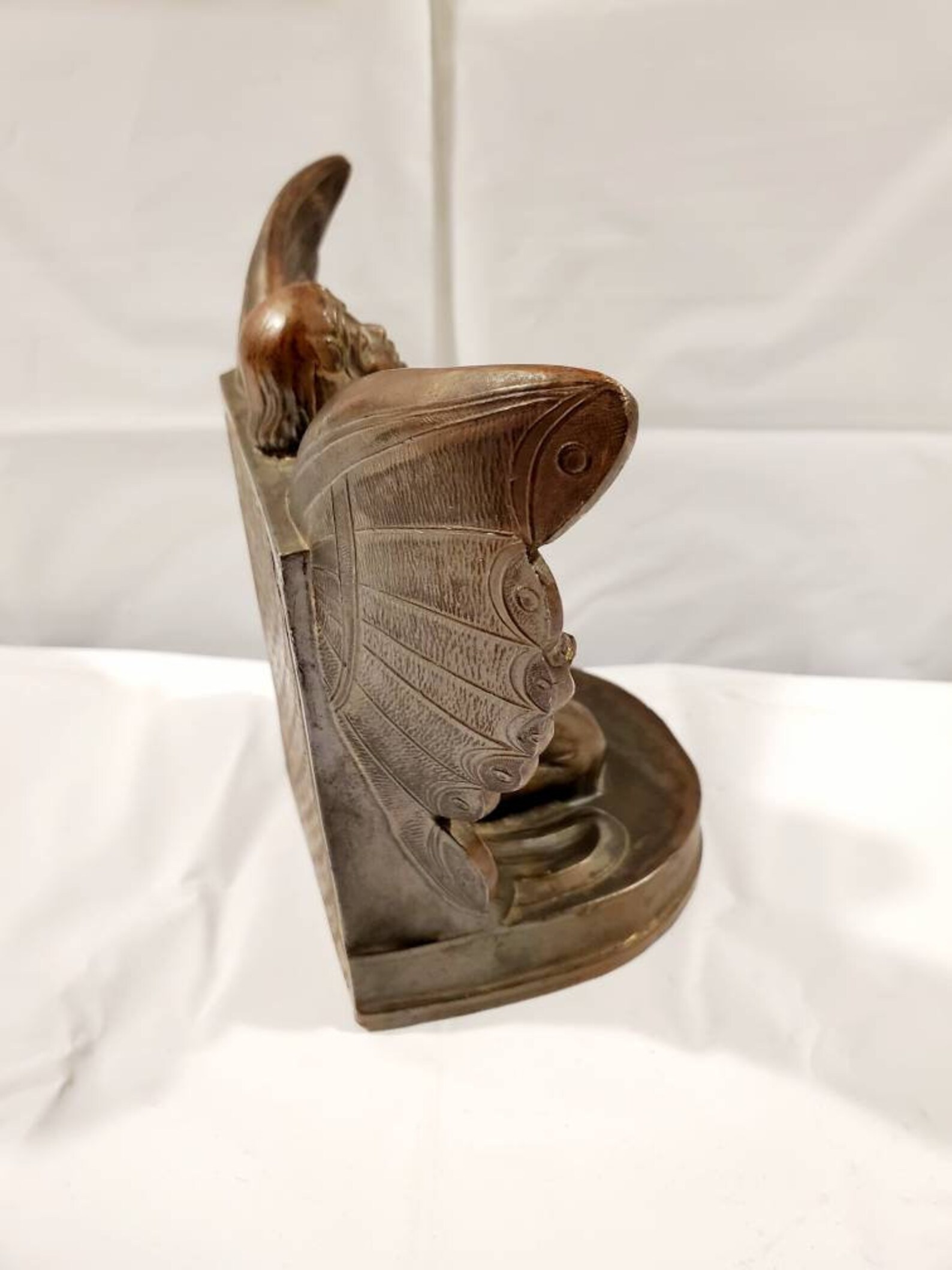 Vintage Art Deco Nouveau Fairy Lady Bookend Etsy