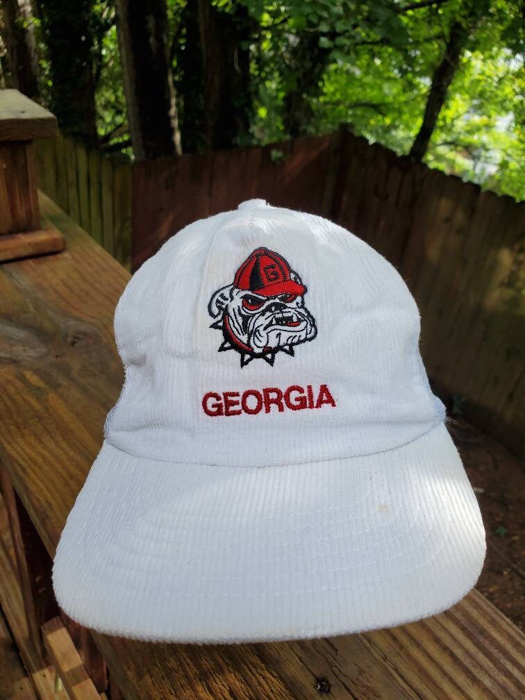 Vintage UGA University Of Bulldogs Hat Corduroy Hat Etsy