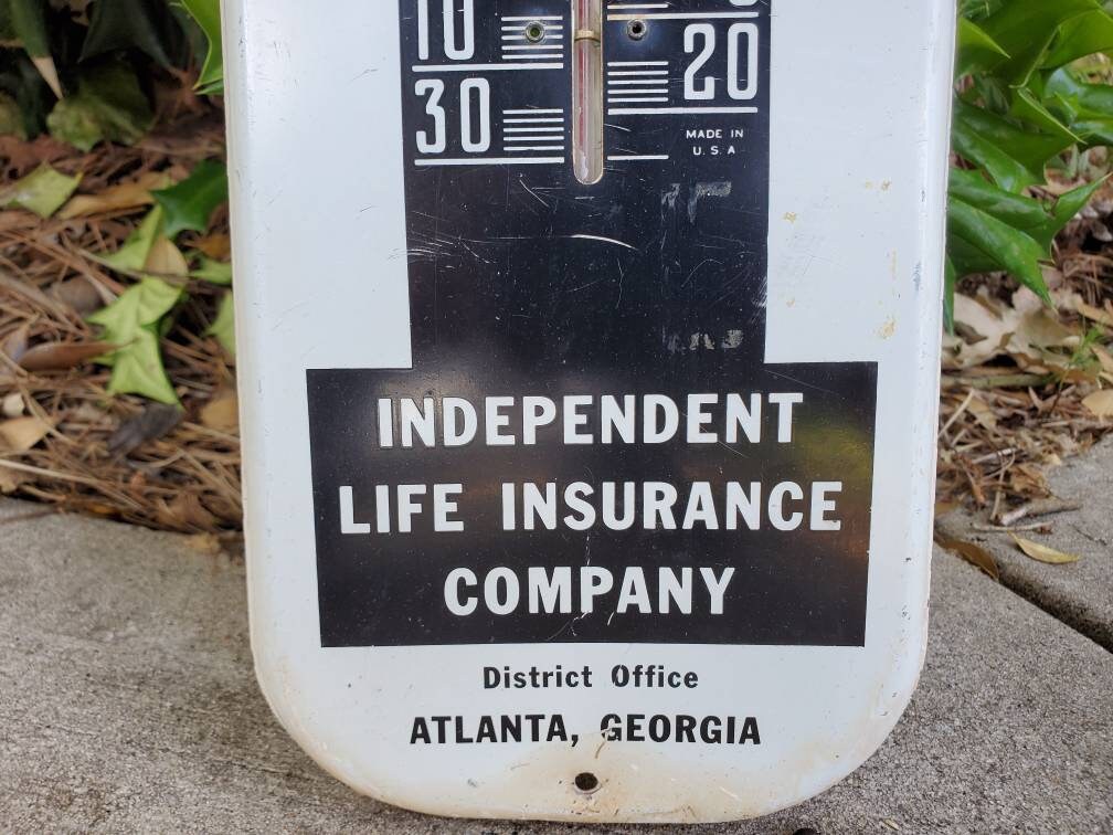 Vintage Independent Life Insurance Company Thermometer Etsy Vintage Independent Life Insurance Company Thermometer Etsy