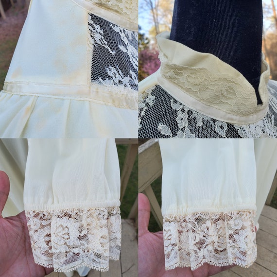 Vintage 1970s Wedding Dress Victorian Style Long … - image 8