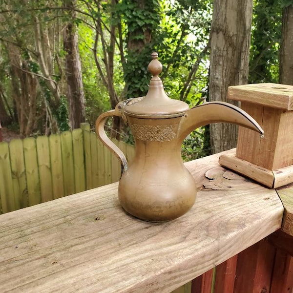 Antique Brass Dallah Arabic Coffee Pot