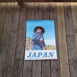 Vintage JAL Japan Airlines Poster Advertising Japan JAL Airlines