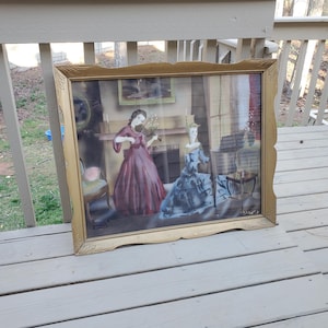 Vintage K. Stewart Lithograph Art Print   Antique Lithograph