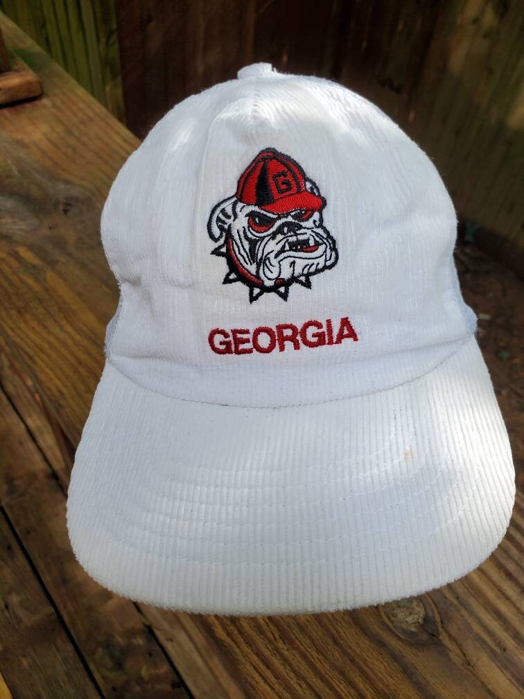 Vintage UGA University Of Bulldogs Hat Corduroy Hat Etsy