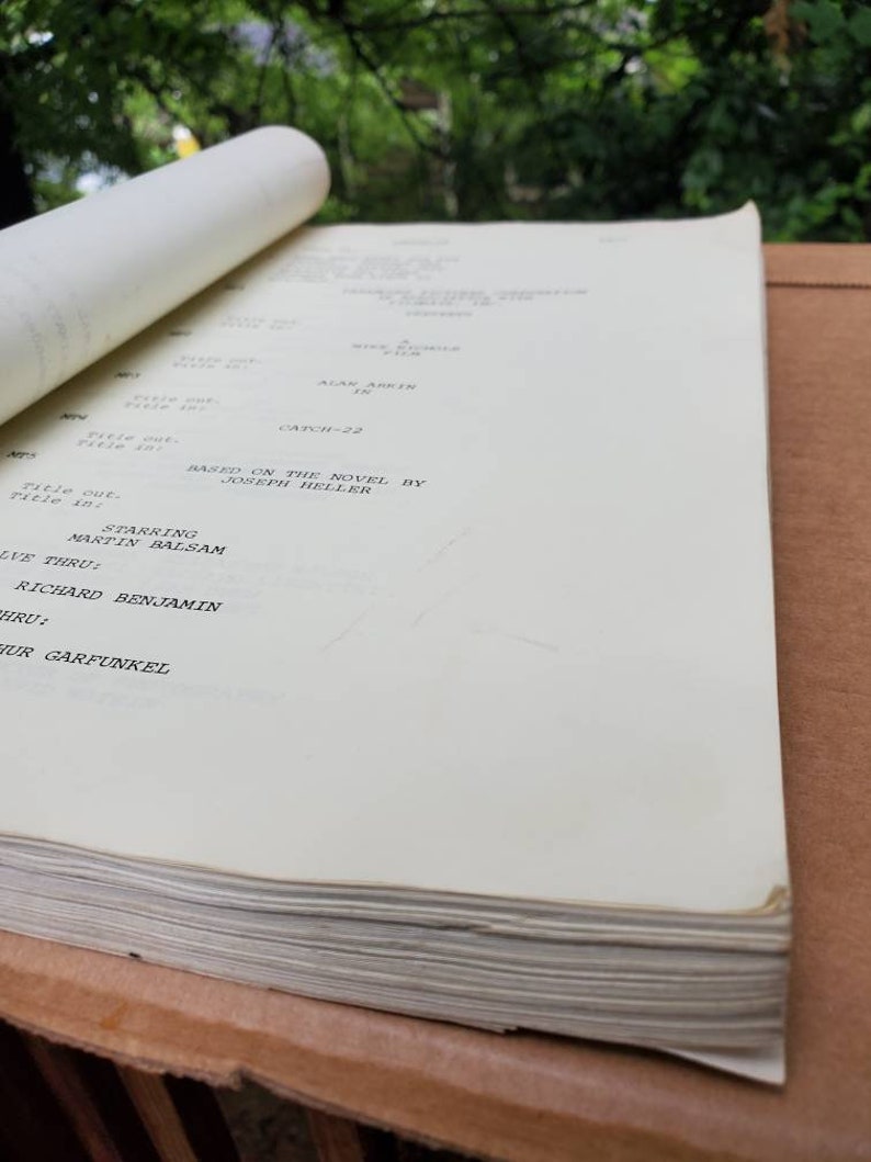 Vintage 1970 Catch 22 Script - Etsy