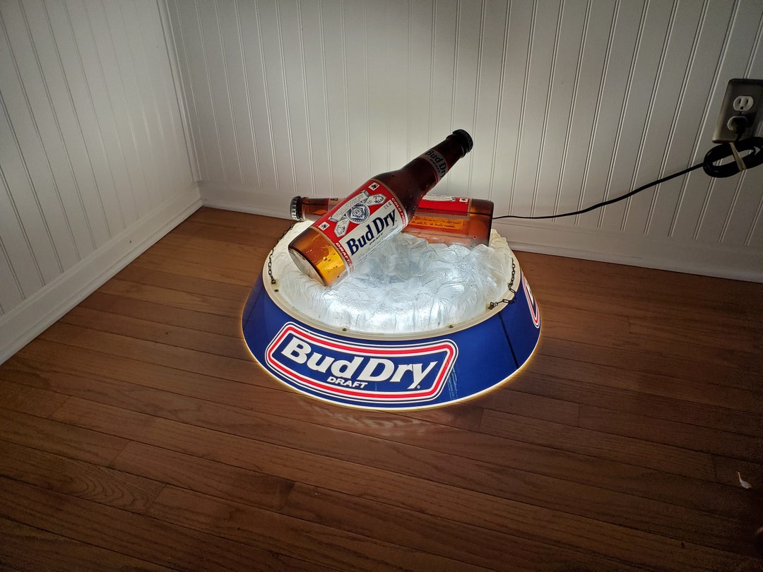 Vintage Anheuserbusch Bud Dry Beer Hanging Light Bud Dry Pool Light Etsy