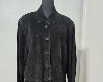 Vintage Revue Black Suede Jacket