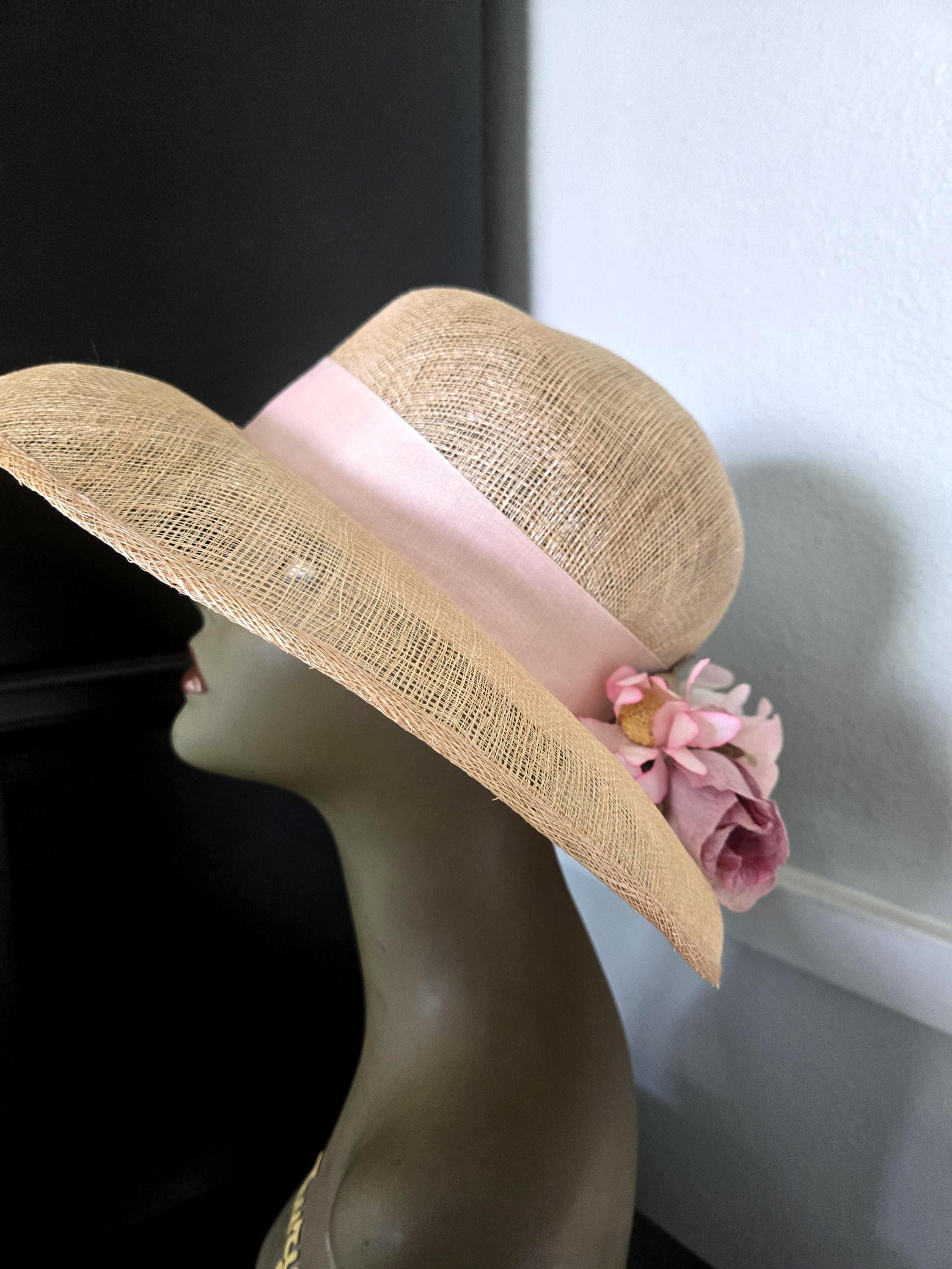 Blush Pink Wide Brim Hat - Etsy