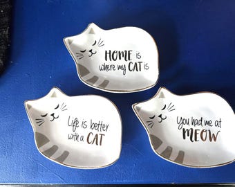 Mini Cat Shaped Trinket Dish
