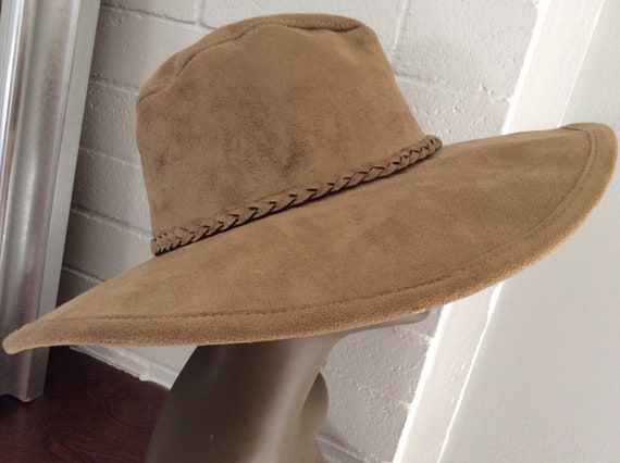 Vtg Brown Floppy Hat/ Western Hat - image 4