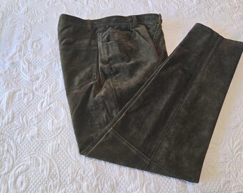 Vintage Ralph Lauren Dark Green Suede Pants