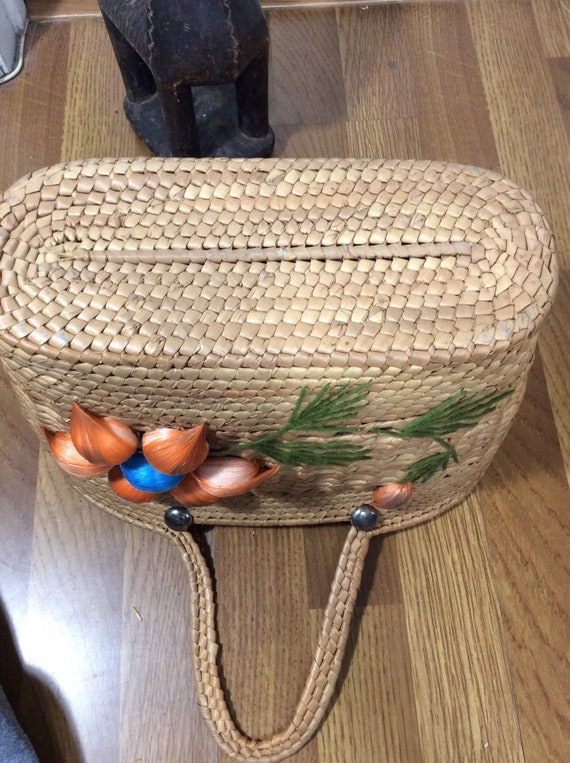 Mexican Straw Bag/ Straw Tote/ Summer Bag/ Raffia… - image 4