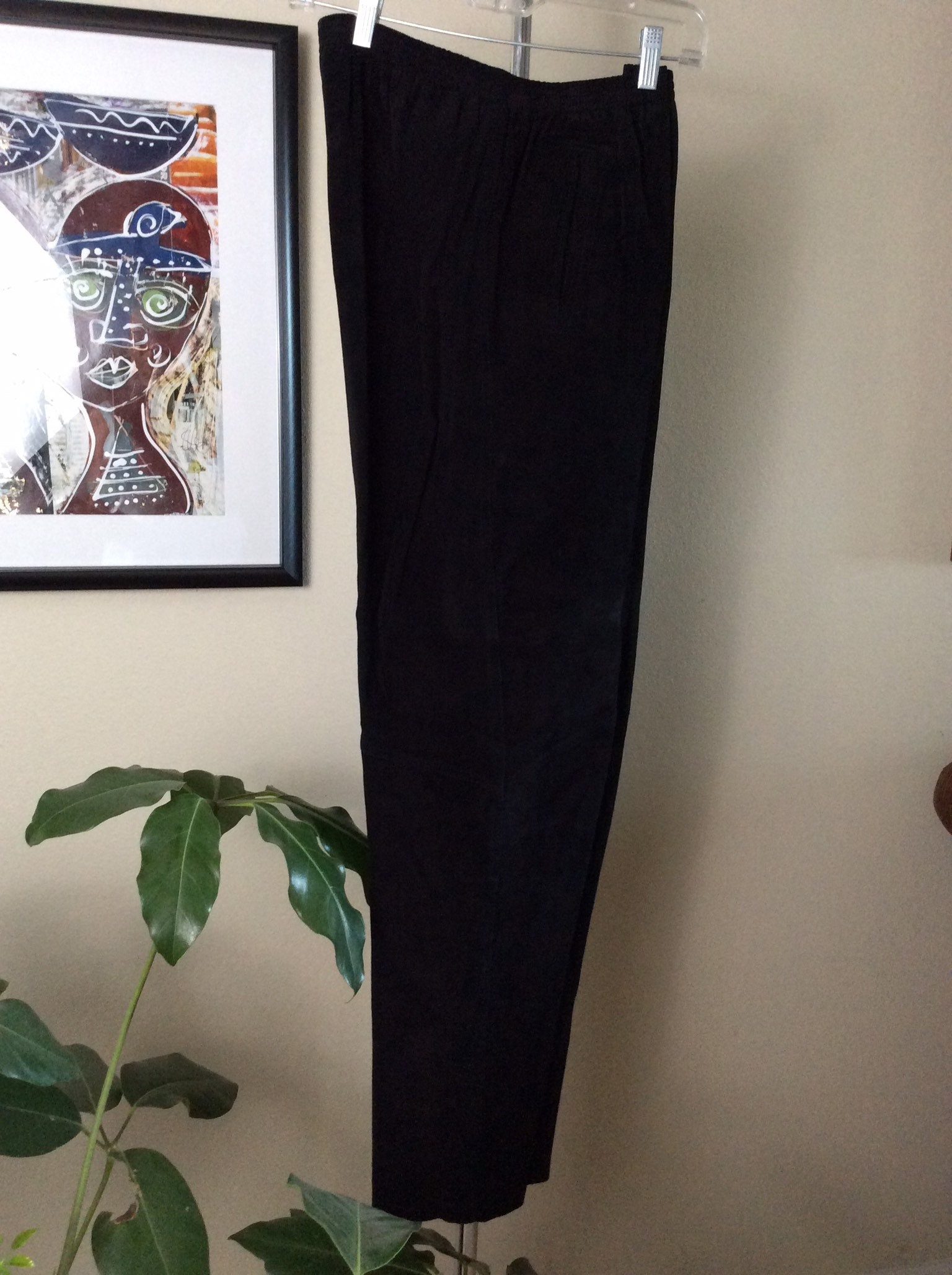 Vintage Black Suede Pants/ Black Suede Pants/ Womens Large | Etsy