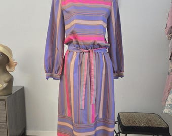 Vintage Striped  Dress