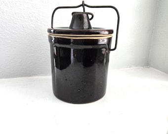 Vintage Brown Stone Crock
