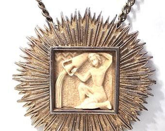 Vintage Aquarius Pendant Necklace Luke Razza