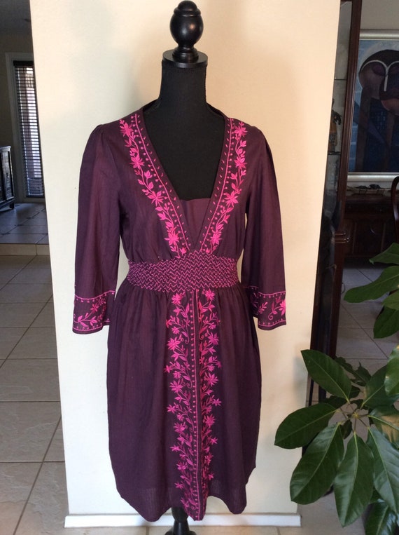 Embroidered Dress/Peasant Dress/Casual Dress