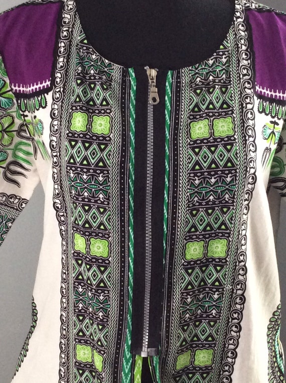 African Print Tunic/ African Long Top/ M-L Africa… - image 4