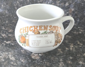Vintage Chicken Soup Recipe Soup Bowl