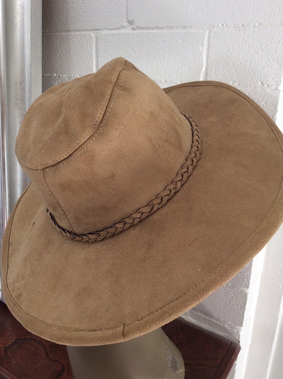 Vtg Brown Floppy Hat/ Western Hat - image 5