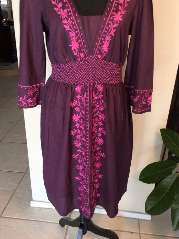 Embroidered Dress/Peasant Dress/Casual Dress - image 3
