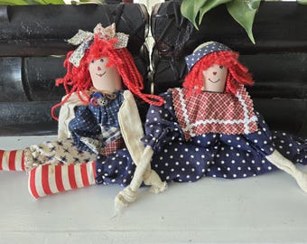 Vtg Cloth Americana Dolls