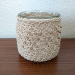 Oui Yogurt Jar Cozy | Oui Jar Cozy | Upcycled Jar Cozy | Plant Propagation Cozy | Oui Jar Sleeve | Oui Jar Cover | Catchall Jar Cover