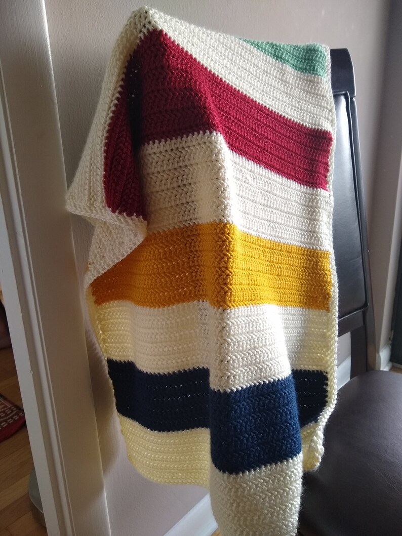 Glacier Park Baby Blanket Hudson Bay Inspired Crochet Baby Blanket