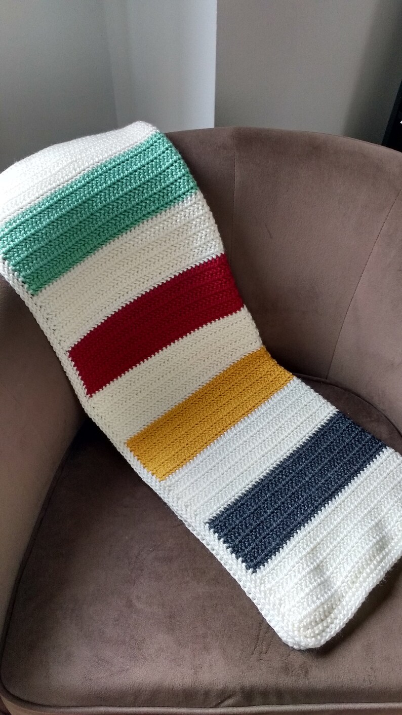 Glacier Park Baby Blanket Hudson Bay Inspired Crochet Baby Blanket