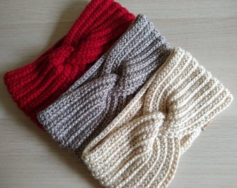 Turbante de crochê: Protetor de orelhas em tricô torcido