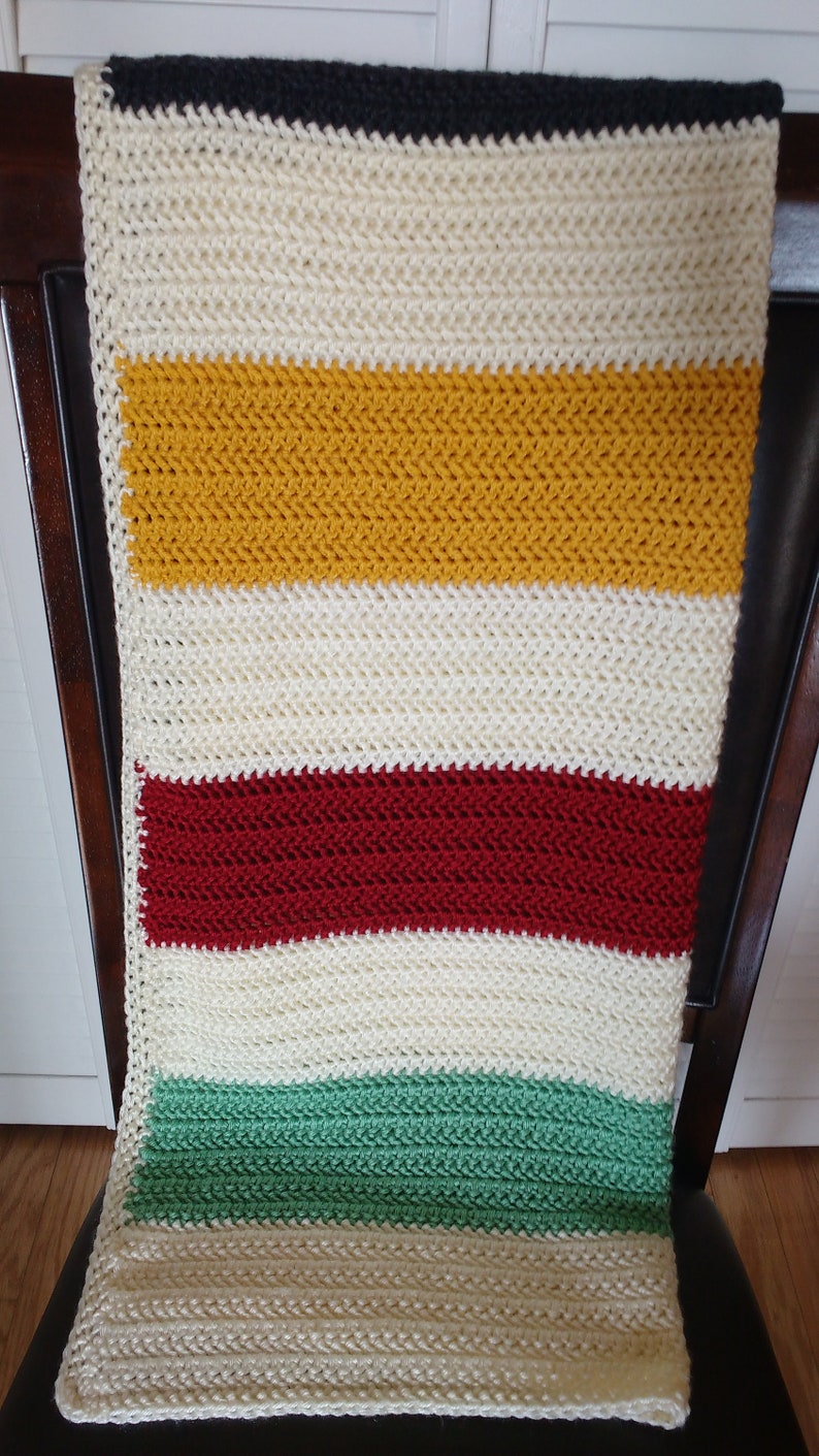 Glacier Park Baby Blanket Hudson Bay Inspired Crochet Baby Blanket