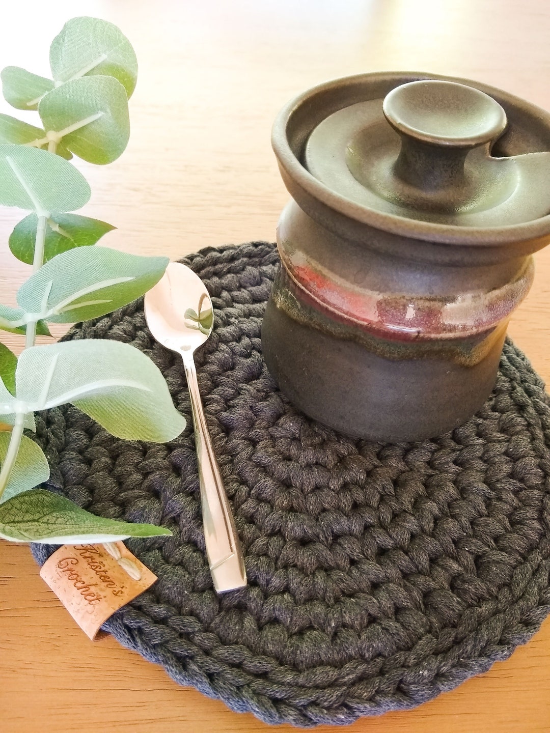 Recycled Cotton Trivet Hygge Kitchen Décor Hot Pads Set Chunky Trivet