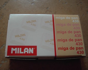 Pack 30 Erasers MILAN Miga De Pan 430 Vintage 80s