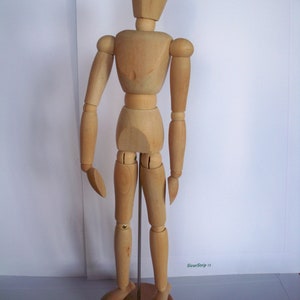 Mannequin Fine Arts Raw Wood Arts Furniture Male Man 30 cm