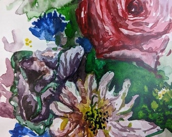 Floral watercolor **Print**