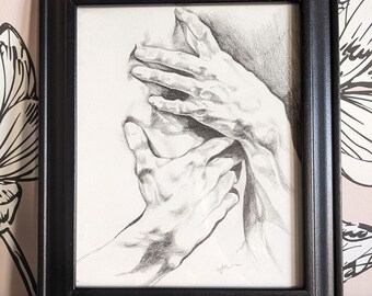 Hands in pencil *Original drawing*