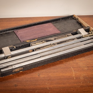 Antique Admel Beam Compass, in case. Draughtsman and drawing tools.