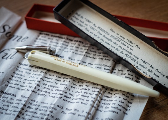 Vintage 'UNO' De Luxe No.2 Tubular Nib / Technical Pen 