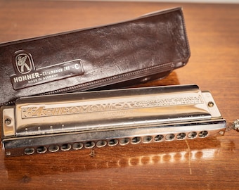 Vintage 16 Holes Hohner 64 Chromonica Harmonica, Professional