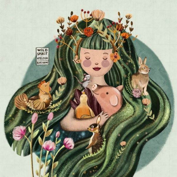 ILLUSTRATION VEGAN / Impression végétalienne / Affiche végétalienne / Carte végétalienne